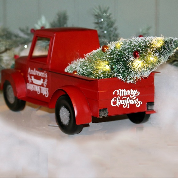 New red vintage trucks, add last name or business name,truck$30 personalized $50 - Picture 8 of 9